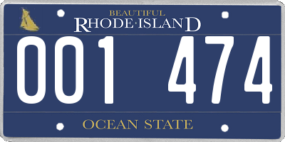 RI license plate 001474