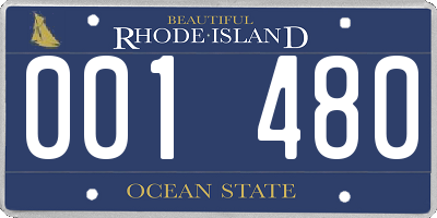 RI license plate 001480