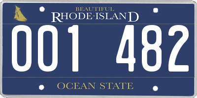 RI license plate 001482