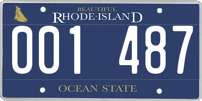 RI license plate 001487