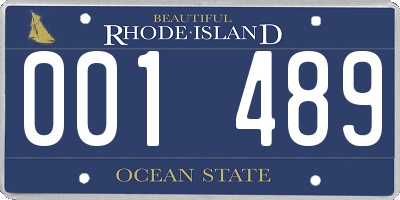 RI license plate 001489
