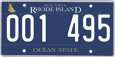 RI license plate 001495