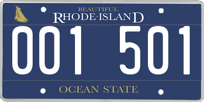 RI license plate 001501