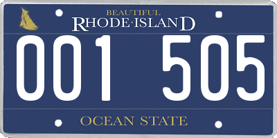 RI license plate 001505