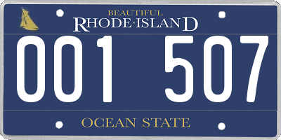 RI license plate 001507