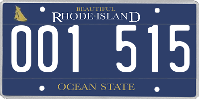 RI license plate 001515