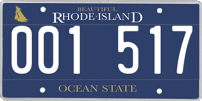 RI license plate 001517