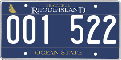 RI license plate 001522