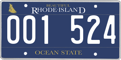 RI license plate 001524