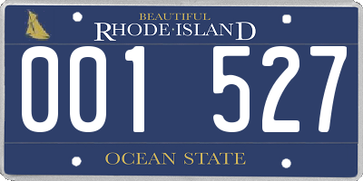 RI license plate 001527