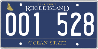 RI license plate 001528