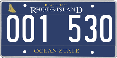 RI license plate 001530