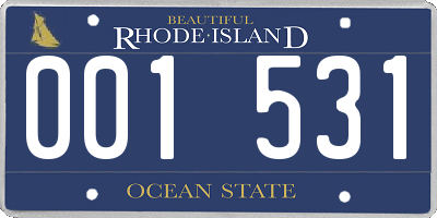 RI license plate 001531