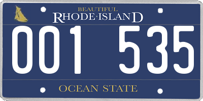 RI license plate 001535