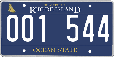 RI license plate 001544