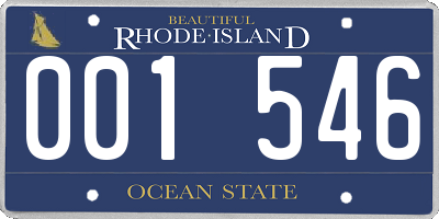 RI license plate 001546