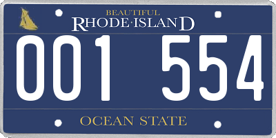RI license plate 001554