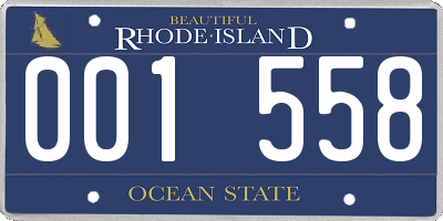 RI license plate 001558