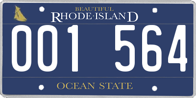 RI license plate 001564