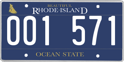 RI license plate 001571