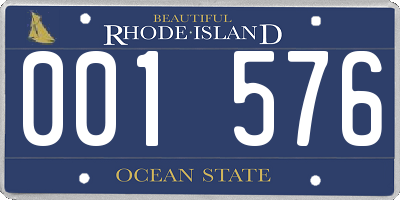 RI license plate 001576