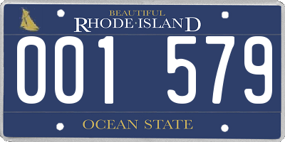 RI license plate 001579