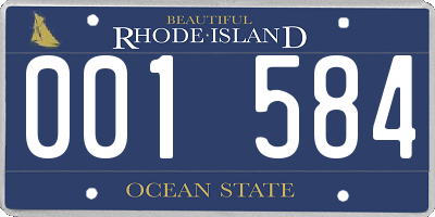 RI license plate 001584