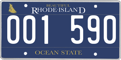 RI license plate 001590