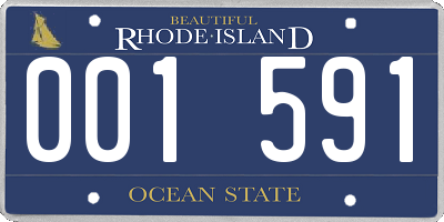 RI license plate 001591