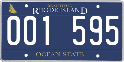 RI license plate 001595