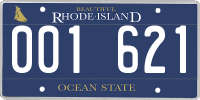 RI license plate 001621