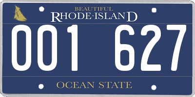 RI license plate 001627