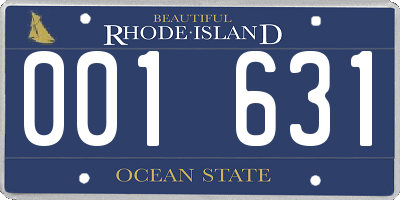 RI license plate 001631