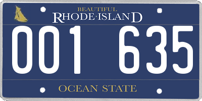 RI license plate 001635