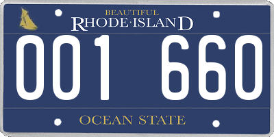 RI license plate 001660