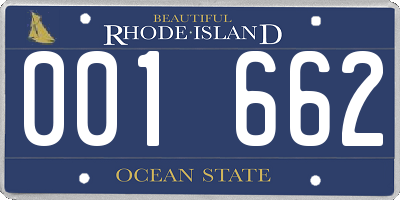 RI license plate 001662