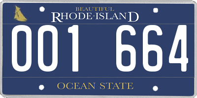 RI license plate 001664
