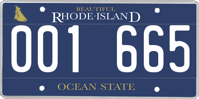 RI license plate 001665