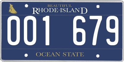 RI license plate 001679