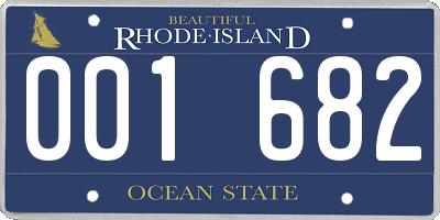 RI license plate 001682