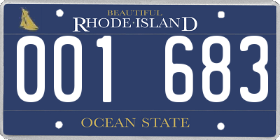 RI license plate 001683
