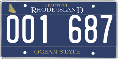 RI license plate 001687