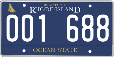 RI license plate 001688