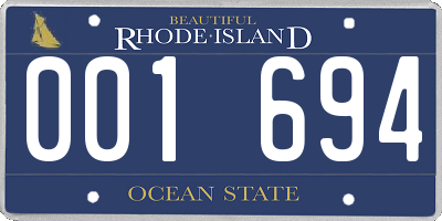 RI license plate 001694