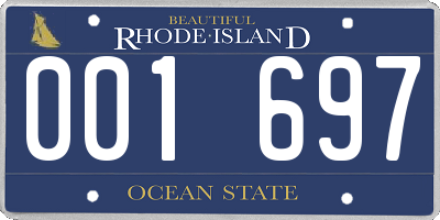 RI license plate 001697