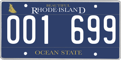 RI license plate 001699