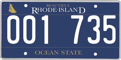 RI license plate 001735