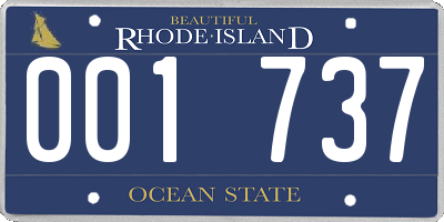 RI license plate 001737