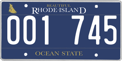 RI license plate 001745