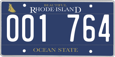 RI license plate 001764